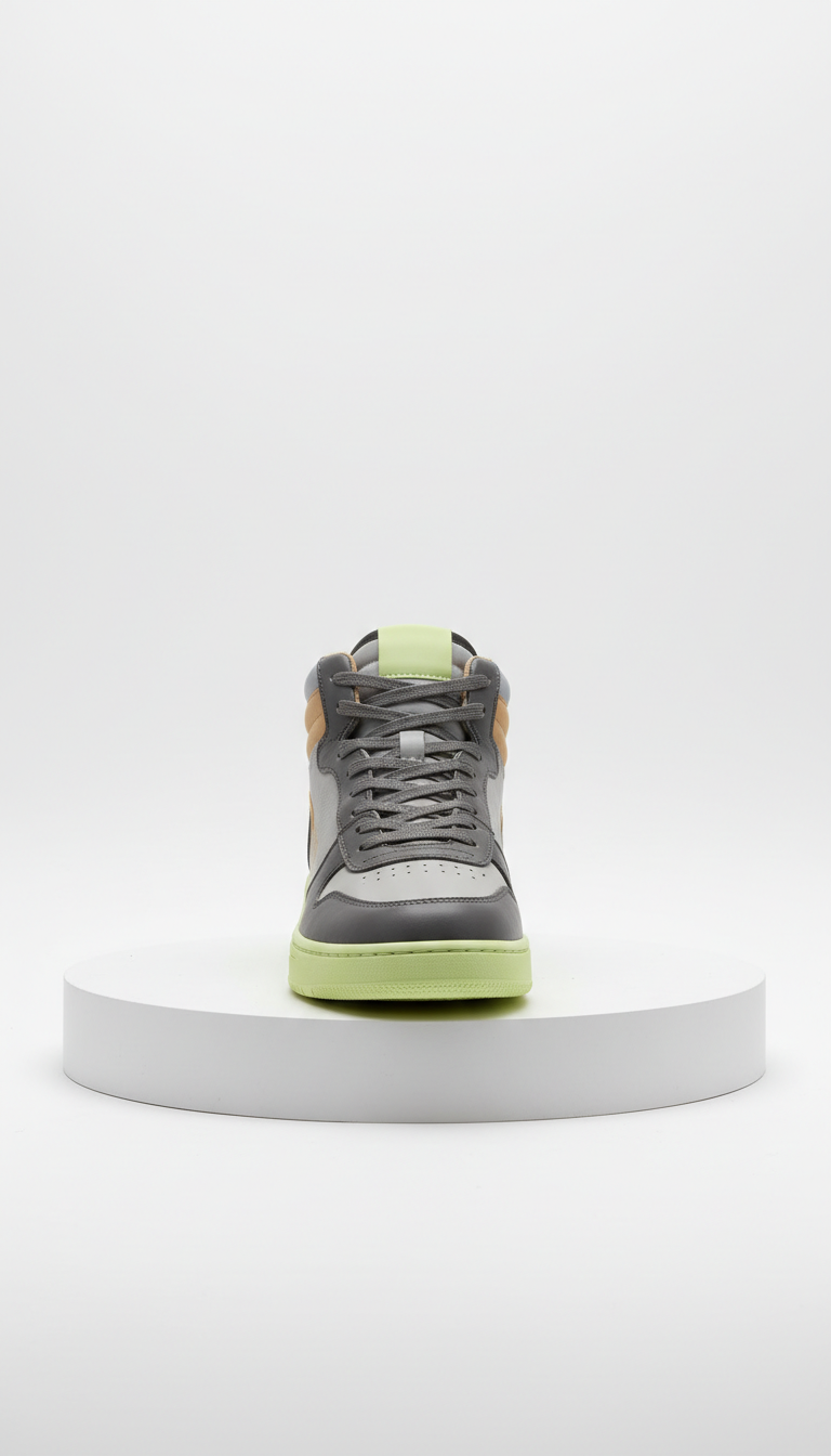 Leather Low-Top With Contrast Stitching