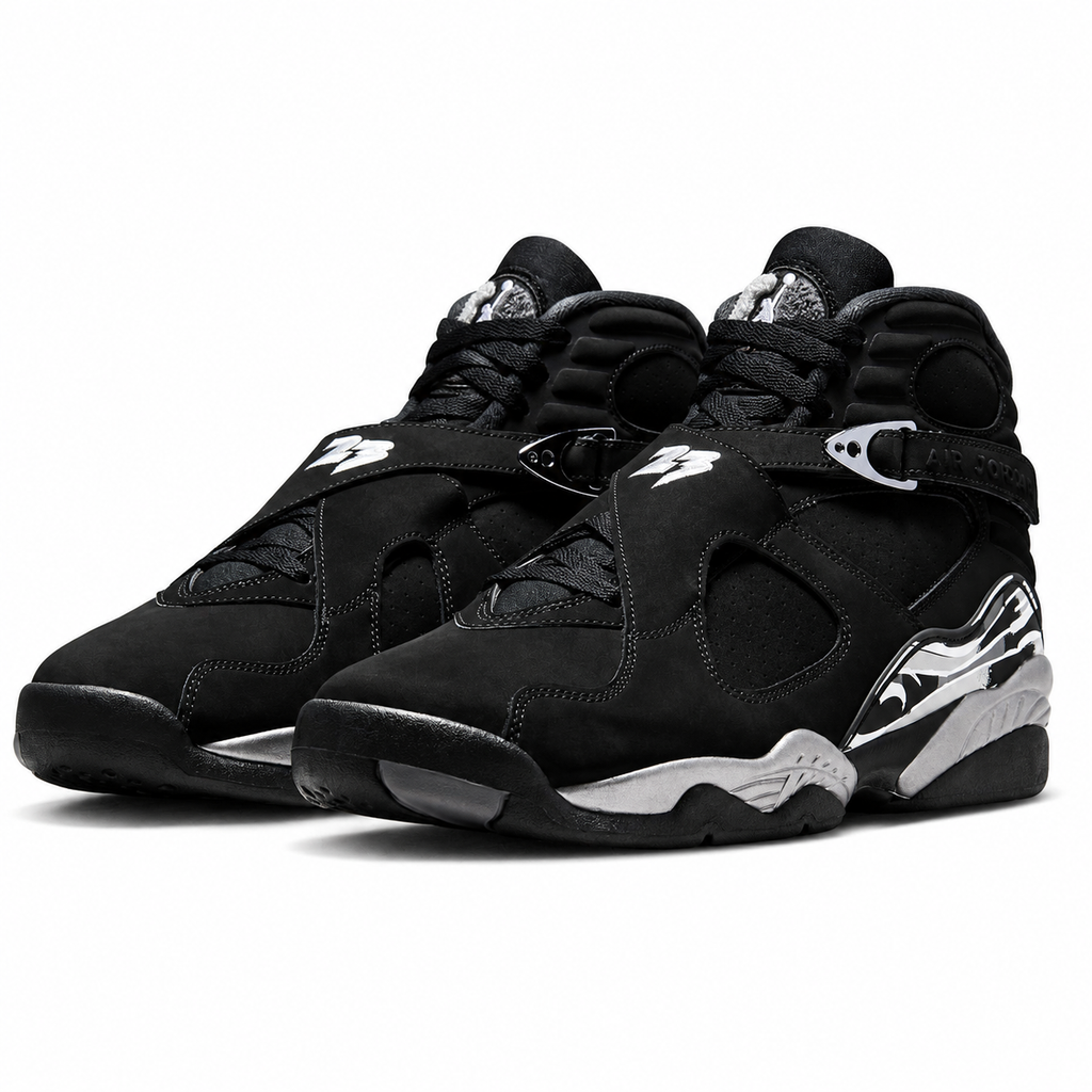 Air Jordan 8 Retro “Chrome” – Black/Chrome (2026)