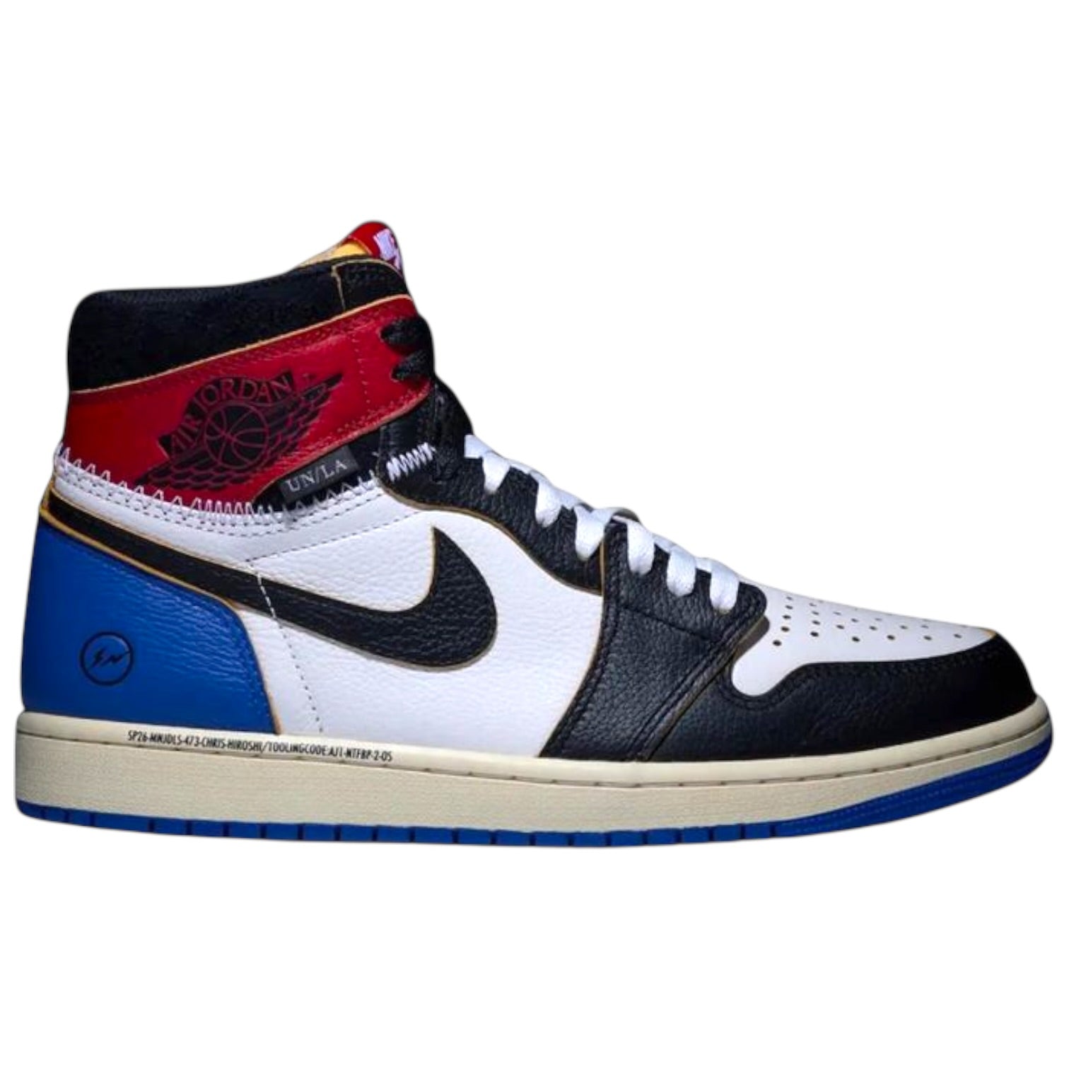 Jordan 1 Retro High OG SP Fragment x Union LA Varsity Red Sport Royal
