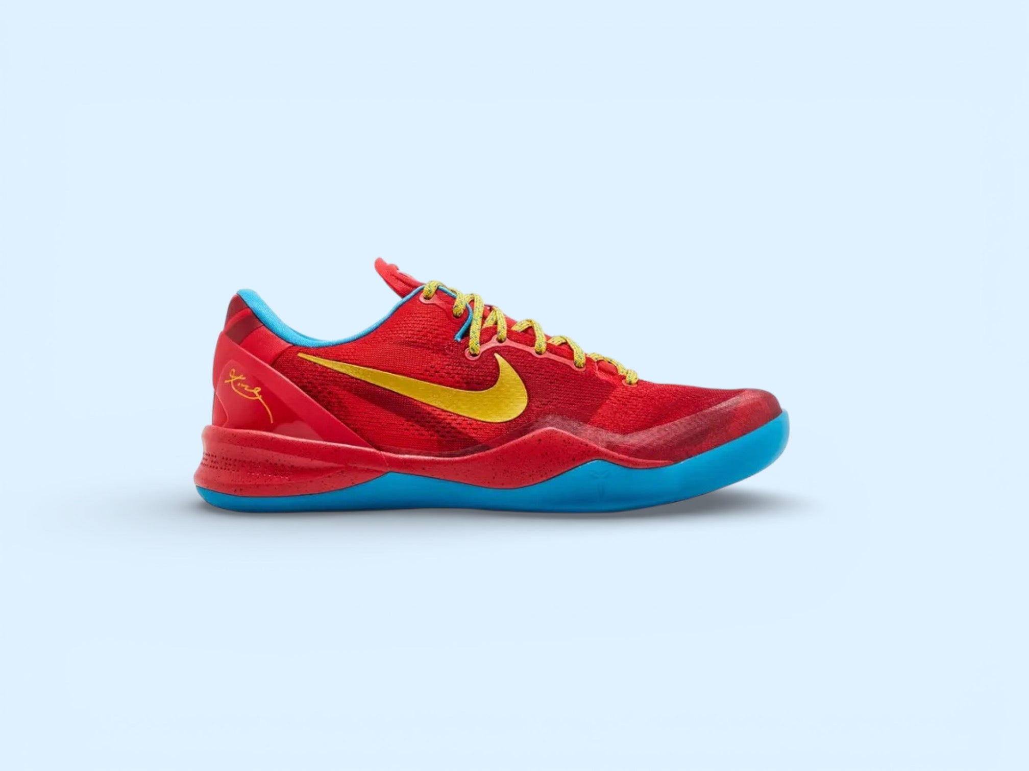 Nike Kobe 8 Protro Light Crimson Vivid Blue Bright Citron