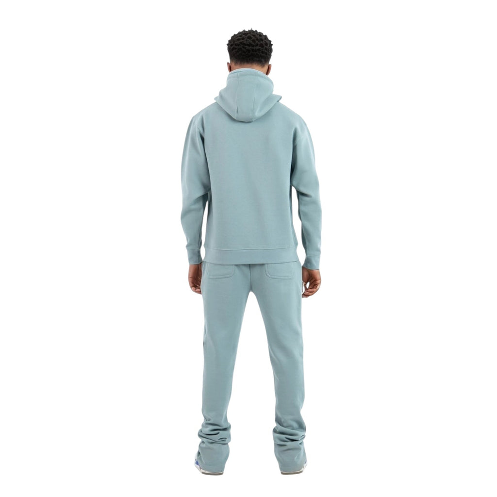 Dapidorae Teal Stacked Flare Sweatsuit