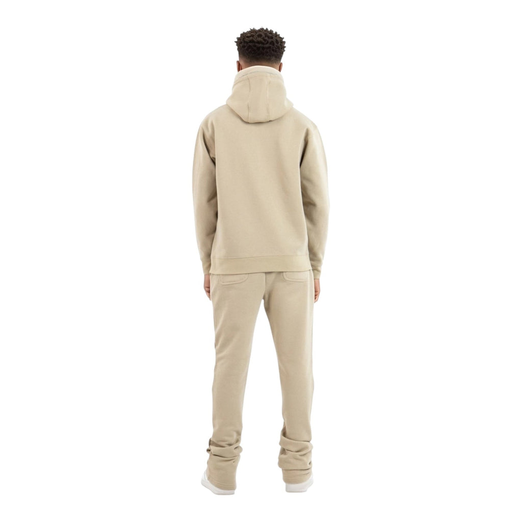 Dapidorae Khaki Stacked Flare Sweatsuit