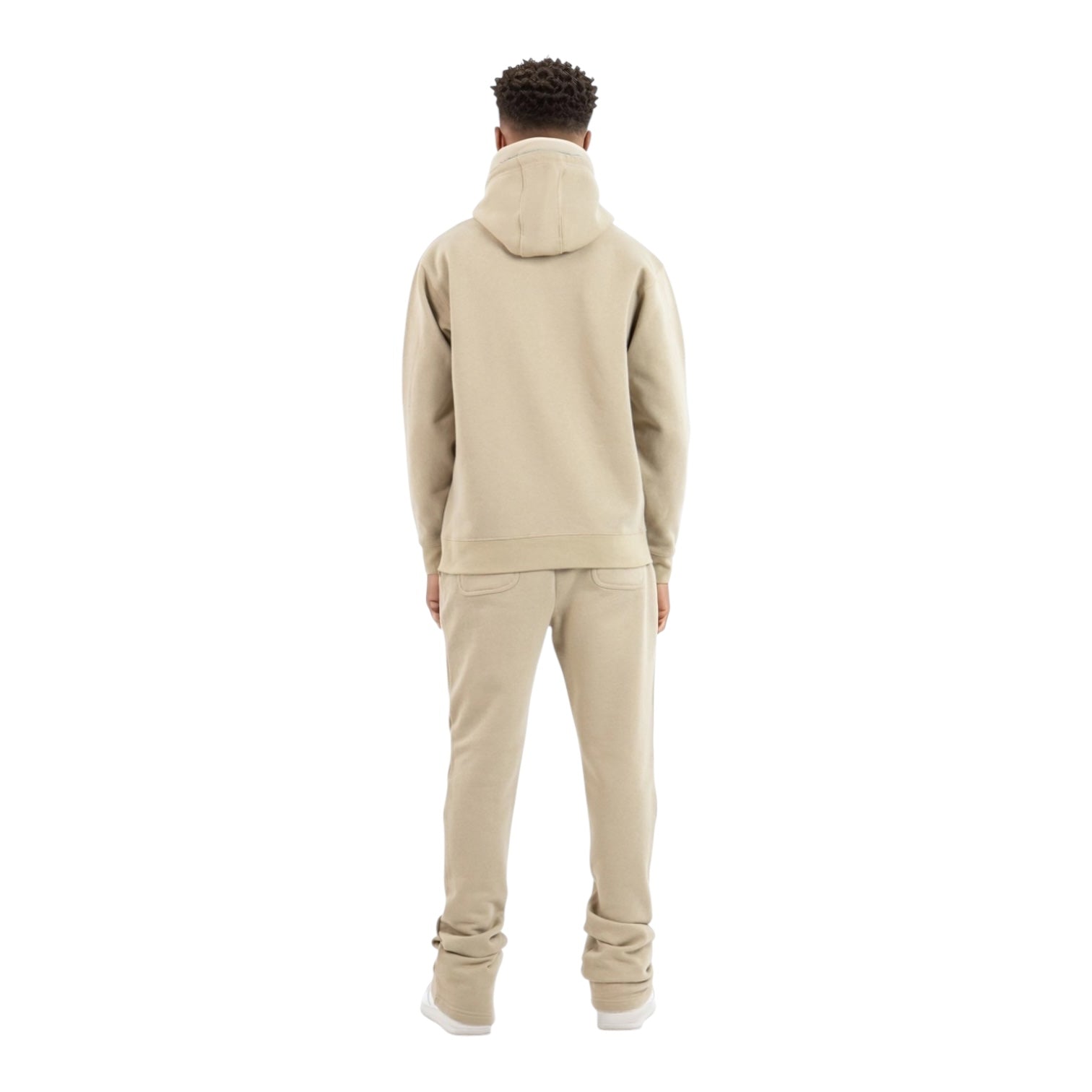 Dapidorae Khaki Stacked Flare Sweatsuit