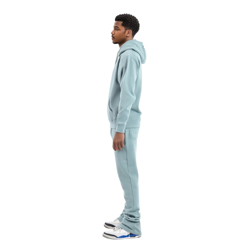 Dapidorae Teal Stacked Flare Sweatsuit