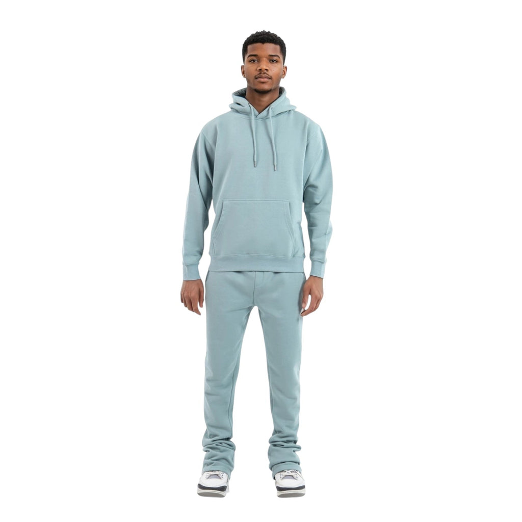 Dapidorae Teal Stacked Flare Sweatsuit
