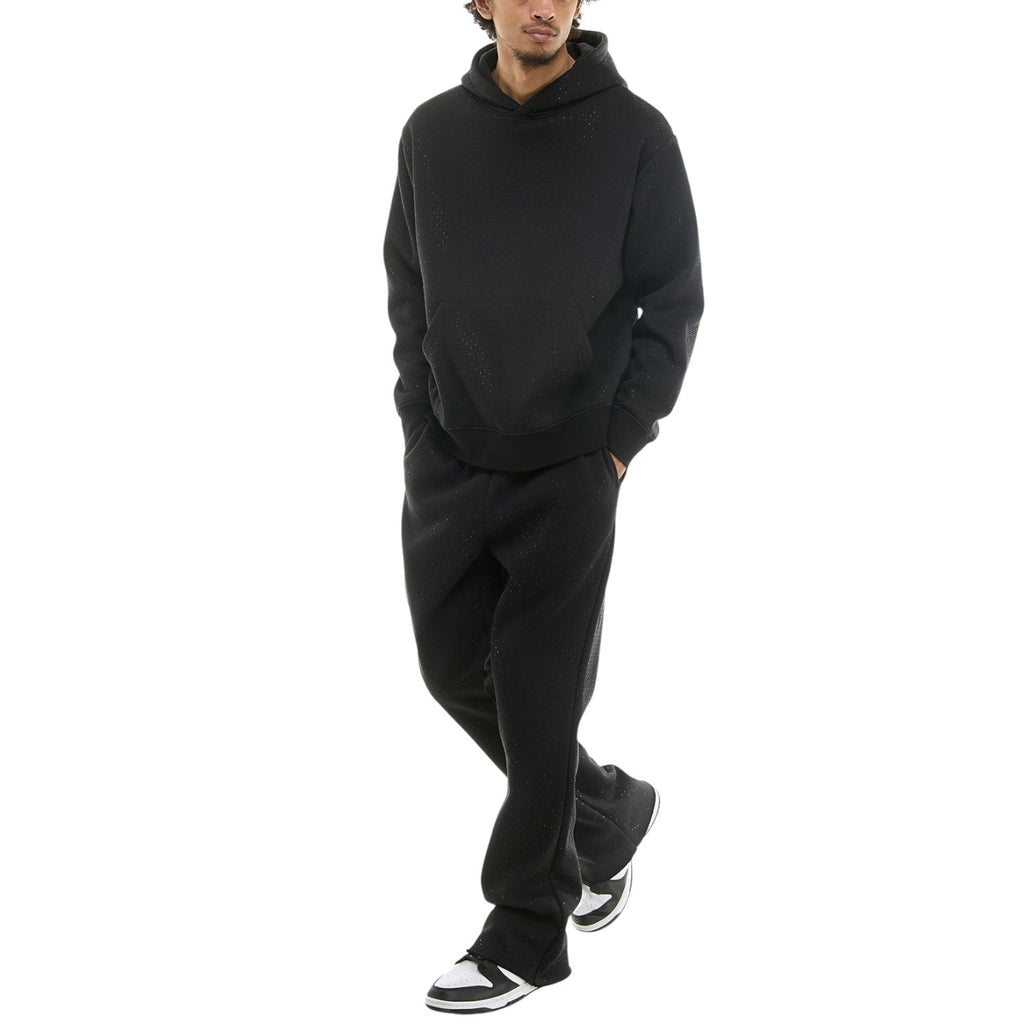 Dapidorae Black Rhinestone Sweatsuit