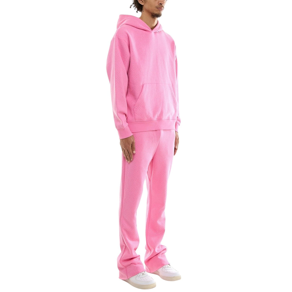 Dapidorae Rhinestone Sweatsuit Pink
