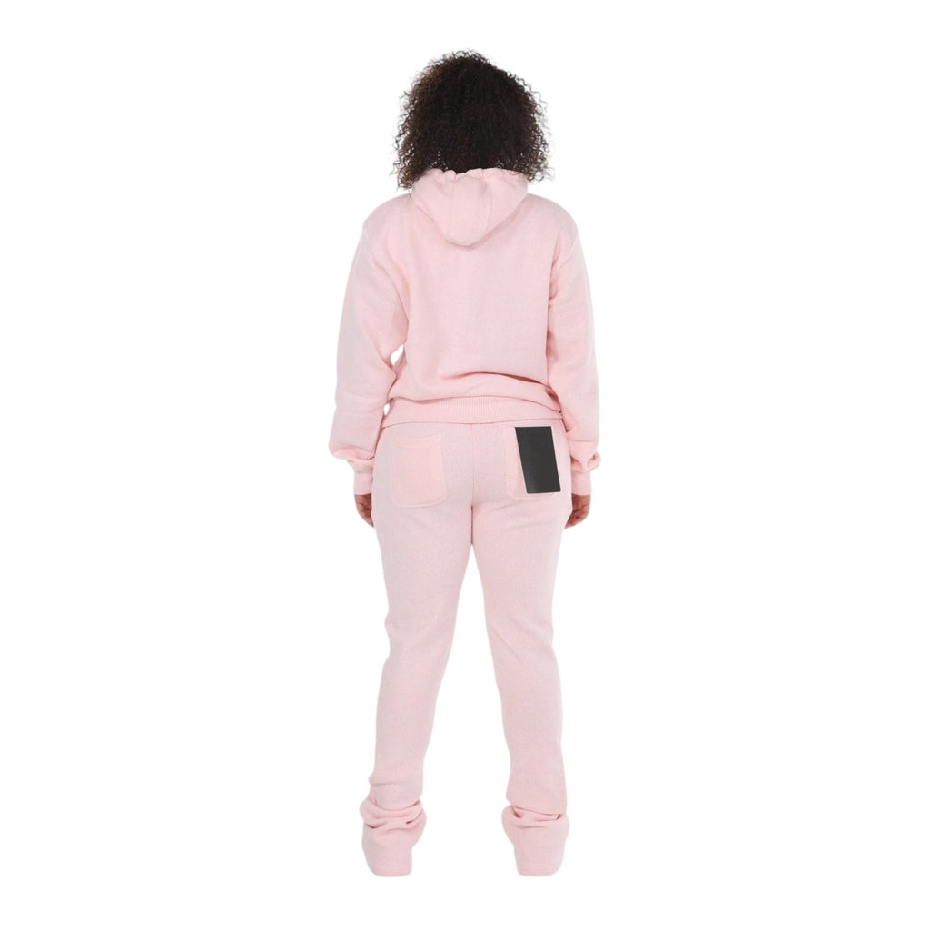 Dapidorae Pink Nantucket Stacked Flare Sweatsuit