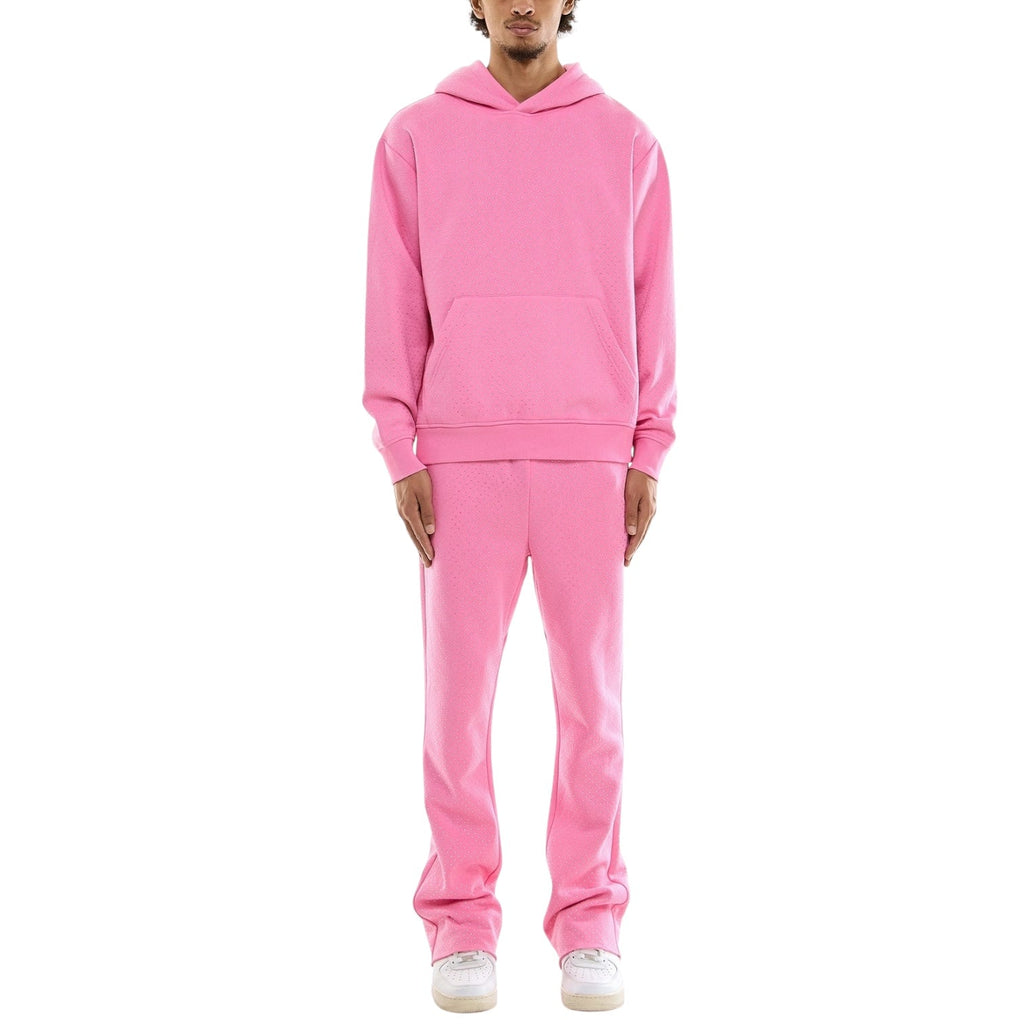 Dapidorae Rhinestone Sweatsuit Pink
