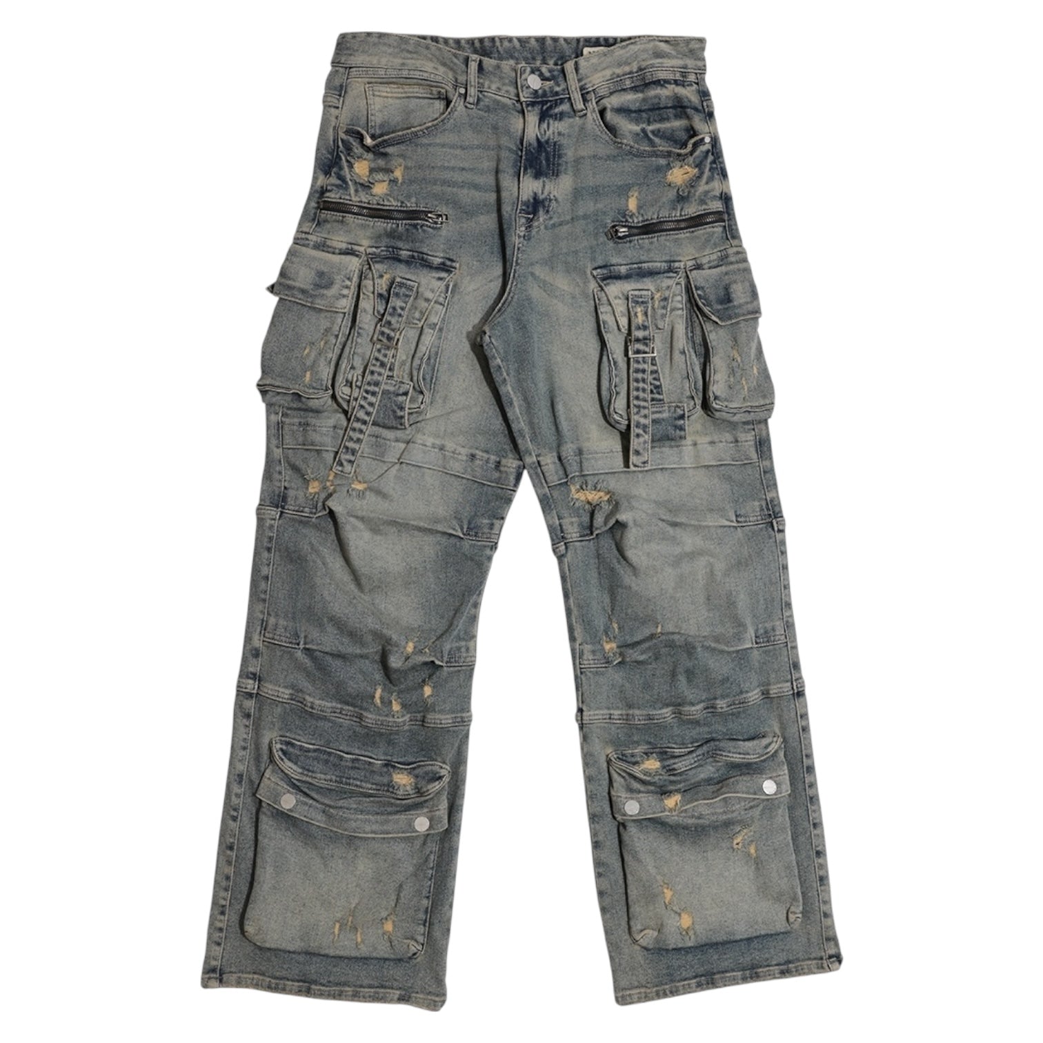 Dapidorae Y2K Utility Cargo Denim Pants